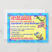 誕生日招待状と"GiggleBellies" 招待状 (裏面)