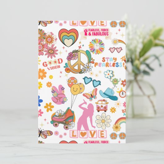 誕生日招待状の女の子のための:スウィフトインスパイア 招待状 (スタンド正面)