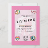 誕生日招待状の女の子のための:スウィフトインスパイア 招待状 (裏面)