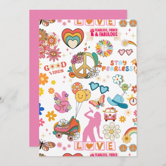 誕生日招待状の女の子のための:スウィフトインスパイア 招待状 (正面/裏面)