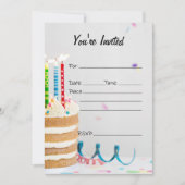 誕生日招待状の空白の入力 招待状 (正面)