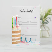 誕生日招待状の空白の入力 招待状 (スタンド正面)