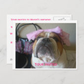 誕生日招待状はがき インビテーションポストカード (正面/裏面)