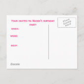 誕生日招待状はがき インビテーションポストカード (裏面)