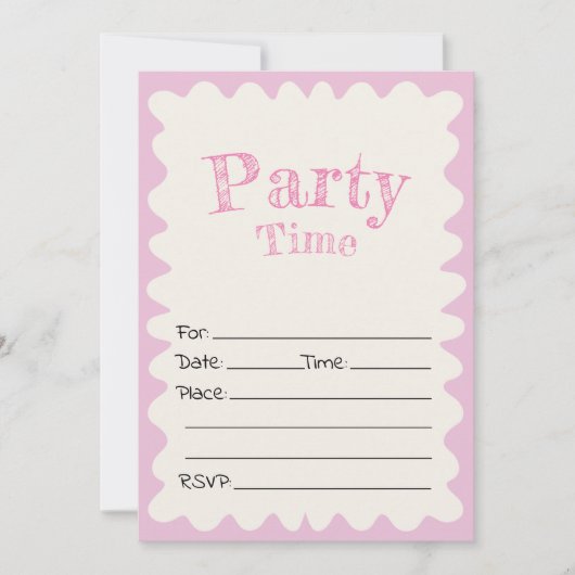 誕生日招待状を満空白のたす 招待状 (正面)