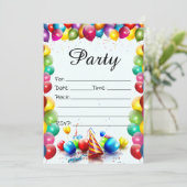 誕生日招待状を満空白のたす 招待状 (スタンド正面)