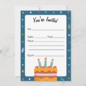 誕生日招待状を満空白のたす 招待状 (正面)