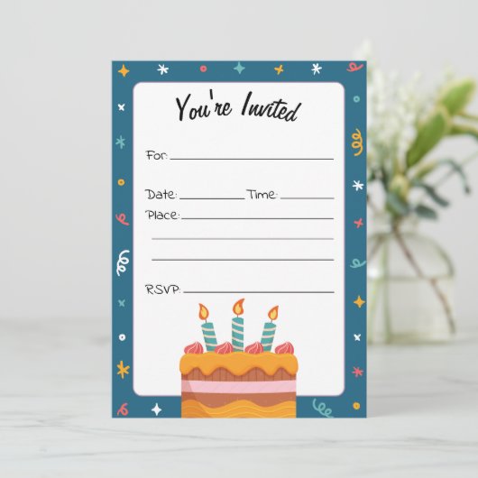 誕生日招待状を満空白のたす 招待状 (スタンド正面)