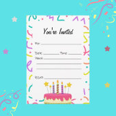 誕生日招待状を満空白のたす 招待状