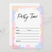 誕生日招待状を満空白のたす 招待状 (正面/裏面)