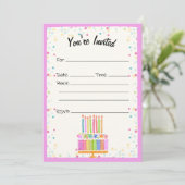 誕生日招待状を満空白のたす 招待状 (スタンド正面)