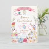 誕生日招待状アリスインワンダーランド 招待状 (スタンド正面)