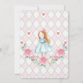 誕生日招待状アリスインワンダーランド 招待状 (裏面)