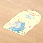誕生日招待状カード アクリル招待状 (レイダウン)