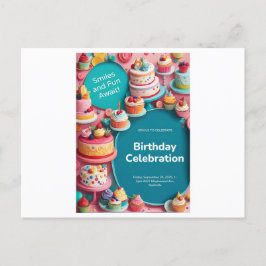 誕生日招待状カード インビテーションポストカード