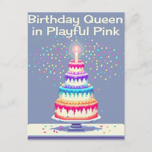 誕生日招待状カード インビテーションポストカード (正面)