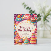 誕生日招待状カード インビテーションポストカード (スタンド正面)