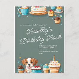 誕生日招待状カード インビテーションポストカード