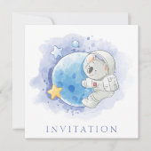 誕生日招待状カード:コアラオンザムーン 招待状 (正面)