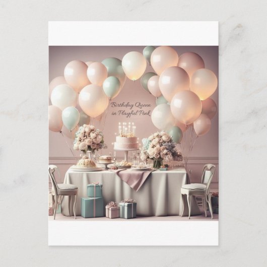 誕生日招待状カード ポストカード (正面)