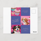 誕生日招待状カード ポストカード (裏面)