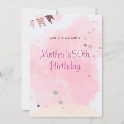 誕生日招待状カード 招待状 (裏面)