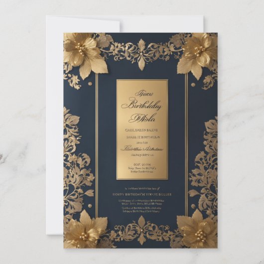 誕生日招待状カード 招待状 (裏面)