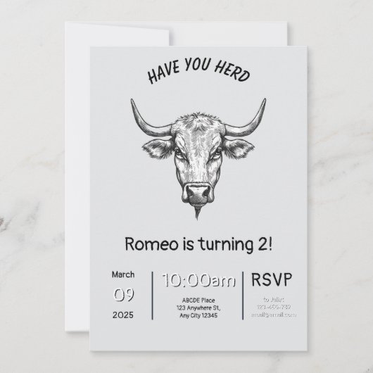 誕生日招待状カード 招待状 (正面)