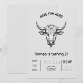 誕生日招待状カード 招待状 (正面/裏面)