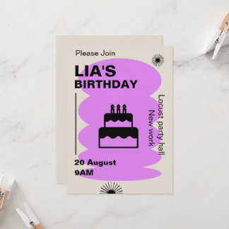 誕生日招待状カード 招待状