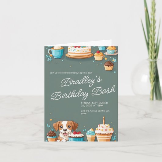 誕生日招待状カード 招待状 (正面)