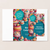 誕生日招待状カード 箔カード (内部)