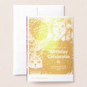 誕生日招待状カード 箔カード (裏面封筒付き)