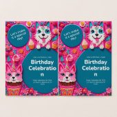 誕生日招待状カード 箔カード (内部)