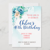 誕生日招待状カード、編集可能テンプレート 招待状 (正面)