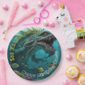 誕生日招待状シーモンスターファンタシー ペーパープレート (パーティー)