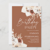 誕生日招待状テラコッタボホパンパ 招待状 (正面)