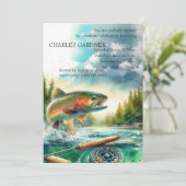 誕生日招待状トラウフフライ釣り 招待状 (スタンド正面)