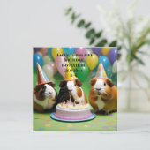 誕生日招待状パーティーモルモット セーブザデート (スタンド正面)