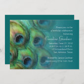 誕生日招待状ピーコックファンタジーセット1114 招待状 (正面/裏面)