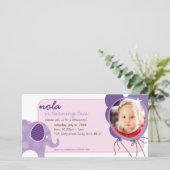 誕生日招待状フォトカード::象+風船5 (スタンド正面)