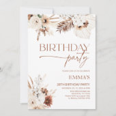 誕生日招待状ボホパンパ 招待状 (正面)