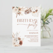 誕生日招待状ボホパンパ 招待状 (スタンド正面)