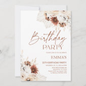 誕生日招待状ボホパンパ 招待状 (正面)