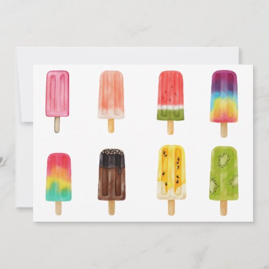 誕生日招待状ポップ・アートの写真オンオーバーポップス 招待状 (裏面)