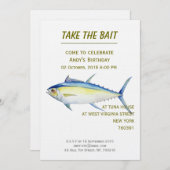 誕生日招待状マグロイラストレーション 招待状 (正面/裏面)