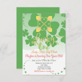 誕生日招待状ラッキーワンパーティー サンキューカード (正面/裏面)