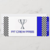 誕生日招待状レーシングカーテーマパーソナライズされた 招待状 (裏面)