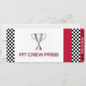 誕生日招待状レーシングカーテーマパーソナライズされた 招待状 (裏面)