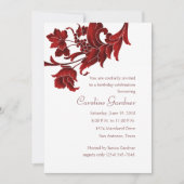 誕生日招待状ヴィンテージダマスクモチーフ 招待状 (正面)